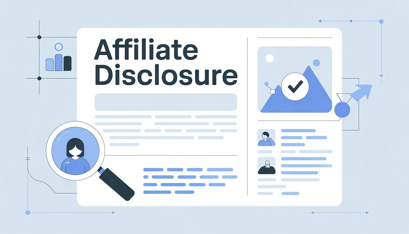 create a an image for an affiliate disclosure page for the blog