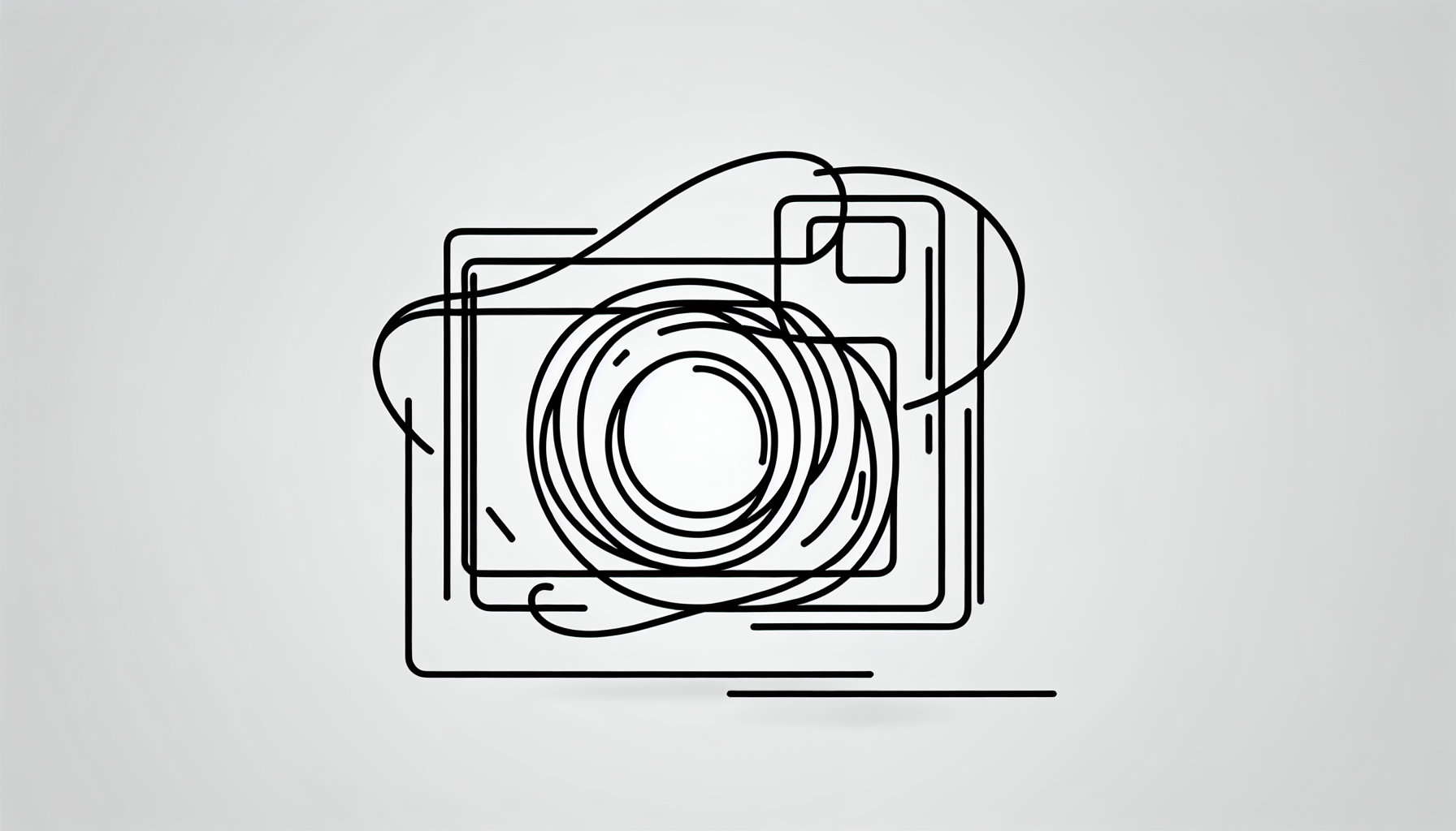  line drawing of a camera