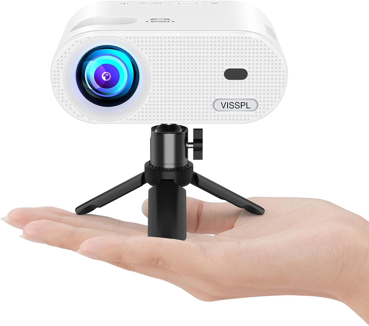 an arm holding VISSPL Full HD Video Projector